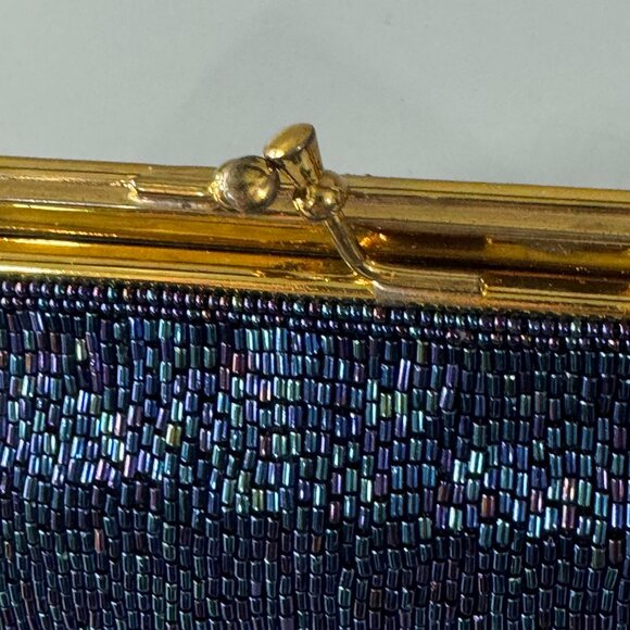 Ellegent Saks Fifth Avenue Beaded Evening Bag/Clutch  in Blue - Picture 4 of 15